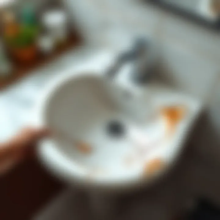 Illustration of a cracked sink showing visible damage