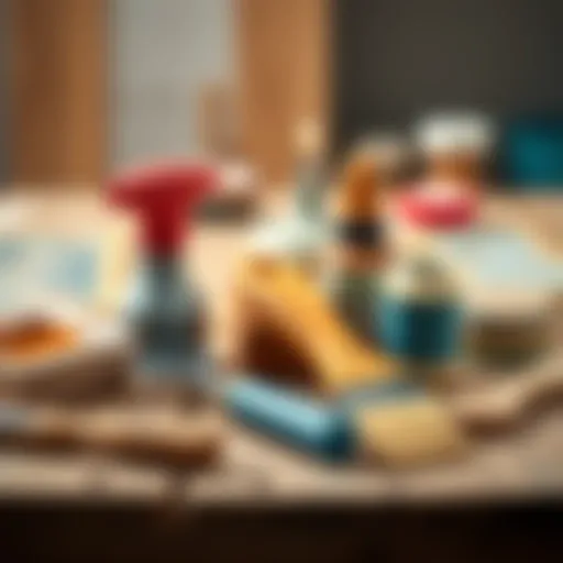 Tools and materials for painting MDF furniture