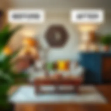 Before and after transformation of furniture