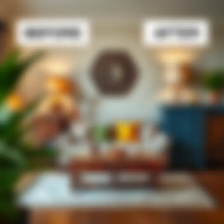 Before and after transformation of furniture