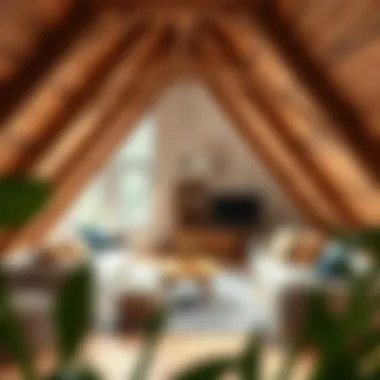 Charming attic space with modern decor