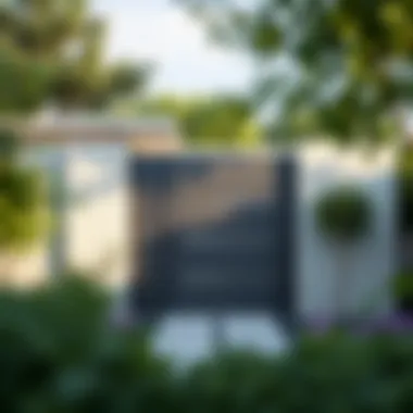 Modern garden gate showcasing a sleek design