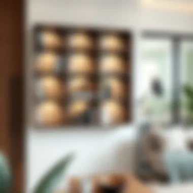 Stylish modern wall bookshelf design showcasing minimalist aesthetics