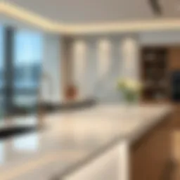 Elegant marble countertop showcasing its natural beauty