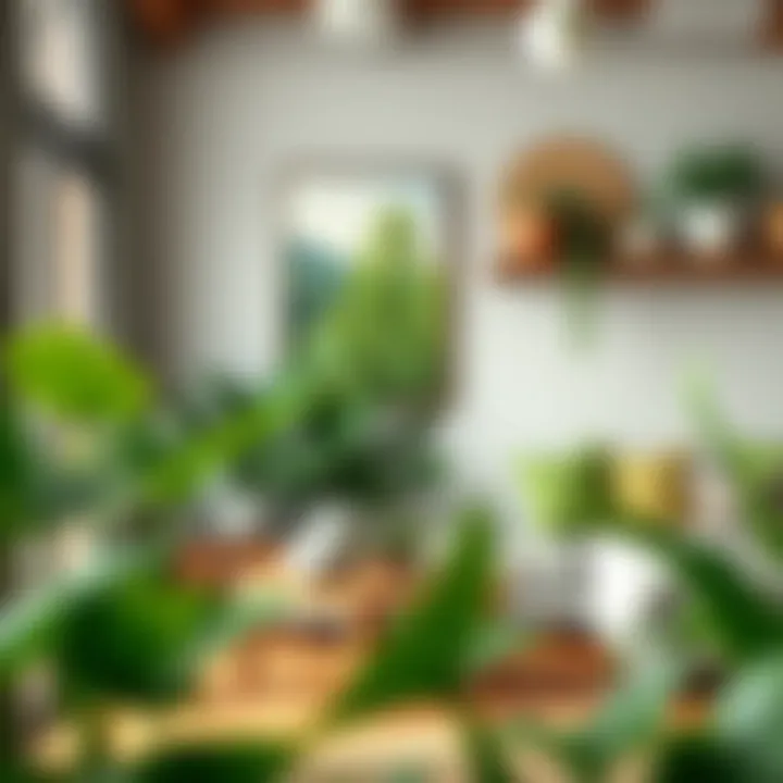 Nature-inspired decor featuring green tones