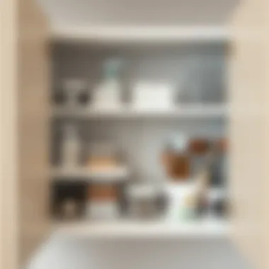 Organized cabinet interior after cleaning