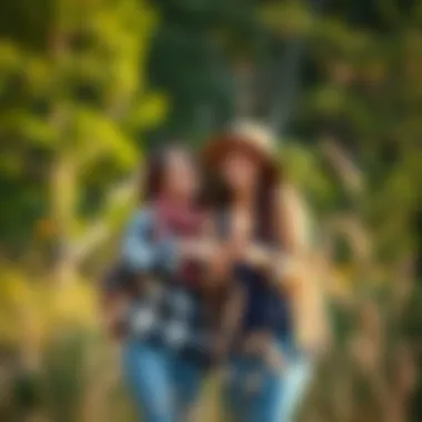 Casual outdoor photo with friends enjoying nature