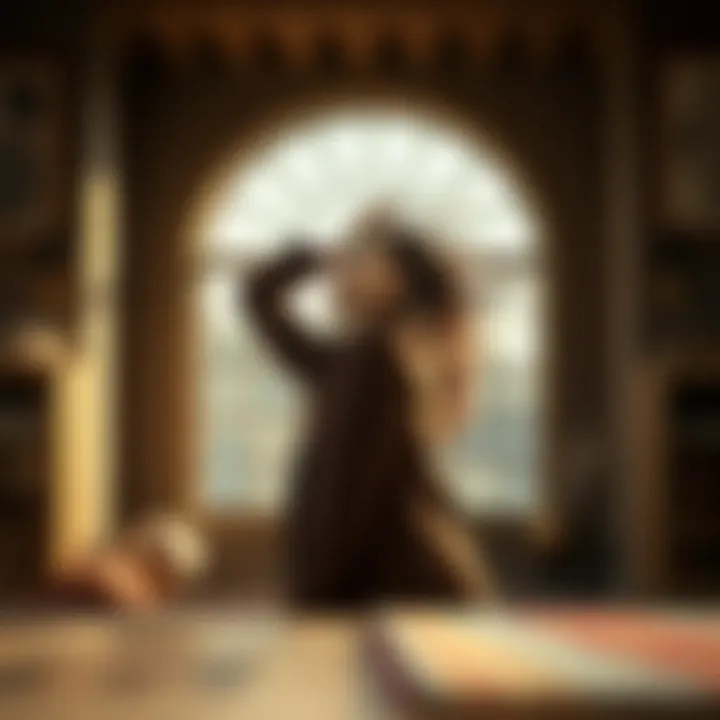 Artistic individual pose with unique angle