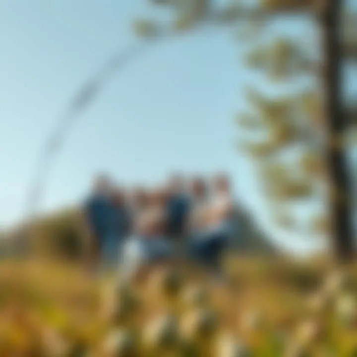 Creative group pose in nature