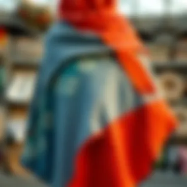 Infographic on the impact of fabric choice on poncho design