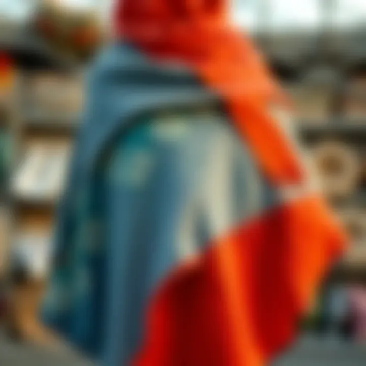 Infographic on the impact of fabric choice on poncho design