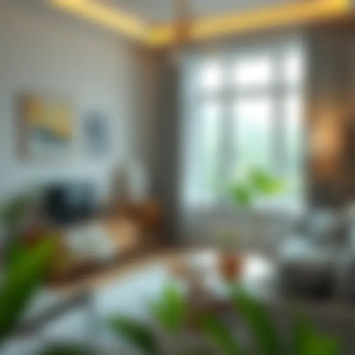 A peaceful living room environment