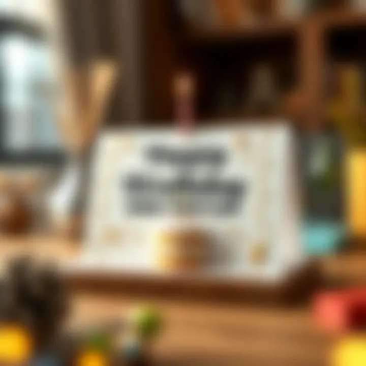 Personalized birthday card with unique design