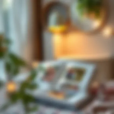 A cozy setting with a personalized photo album.