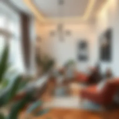 Cozy corner with stylish furniture and decor