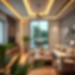 Modern living room design with creative touches