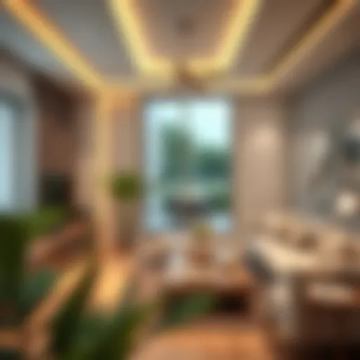 Modern living room design with creative touches