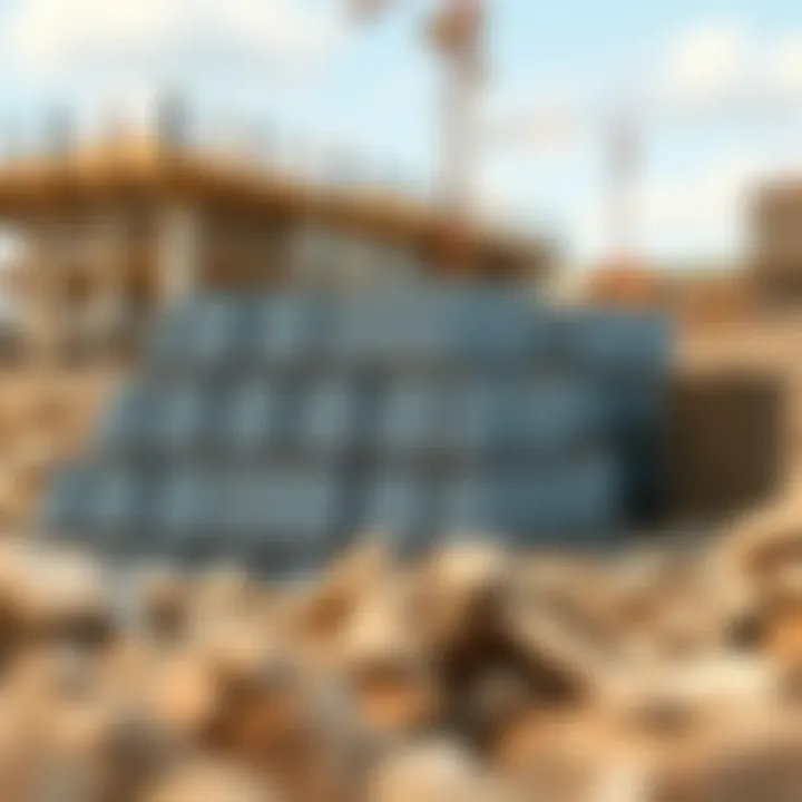 Different types of fill materials used in construction.