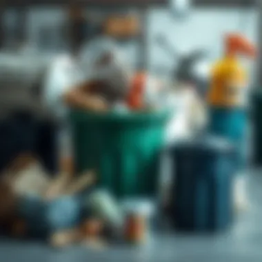 Recyclable materials ready for disposal