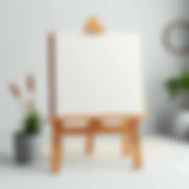 An artist's easel with a canvas waiting for creativity