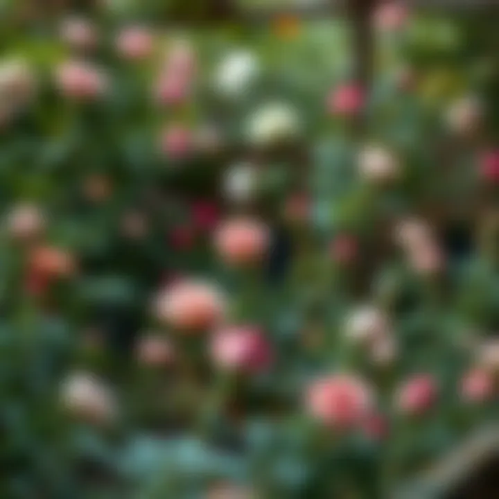 A tranquil garden environment ideal for enhancing rose fragrance