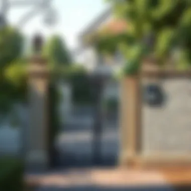 Rustic iron gate with a classic finish