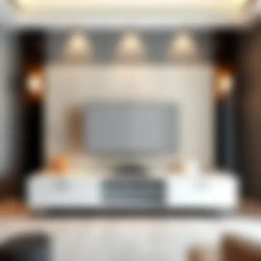 Minimalist TV unit showcasing elegant lines and functionality