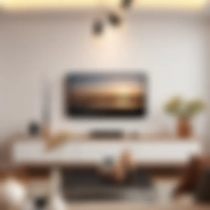 Stylish TV unit accented with decorative elements enhancing minimalism