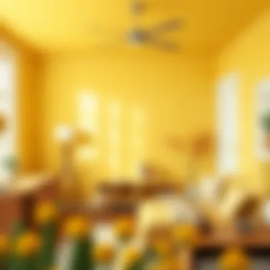 Artistic representation using yellow in various contexts