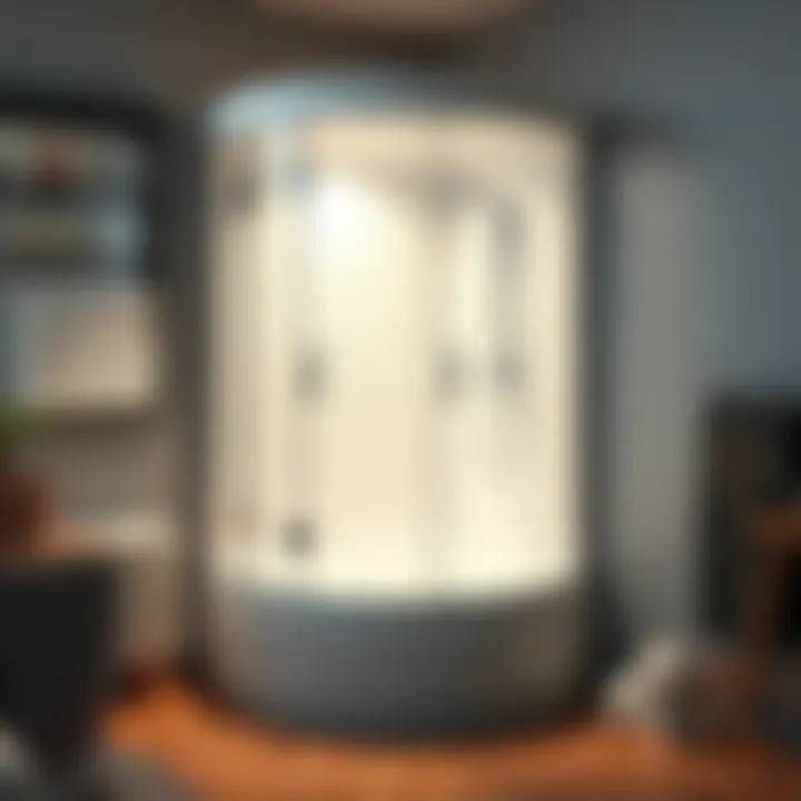 Sparkling clean shower cabin after thorough cleaning