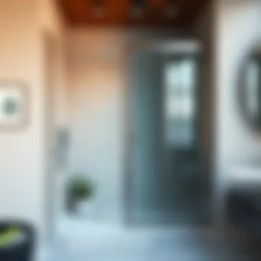 Before and after comparison of a shower cabin cleaning