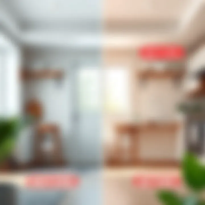 Before and after cleaning results