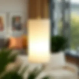 Elegant cylindrical lampshade design showcasing modern aesthetics