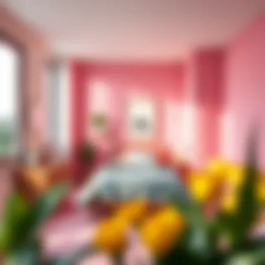 Bright color palette enhancing space perception in a small bedroom