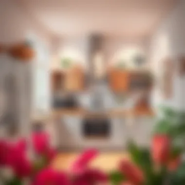 Creative storage solutions in a compact kitchen environment