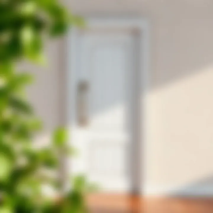 Smooth white finish on a wooden door