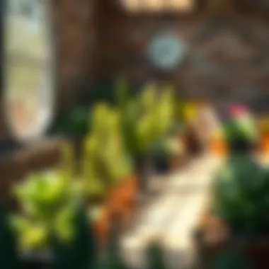 A sunlit area demonstrating optimal lighting conditions for succulents.