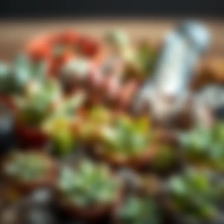 An assortment of fertilizers suitable for succulent plants.