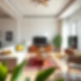 Bright and clean living room after a thorough cleaning