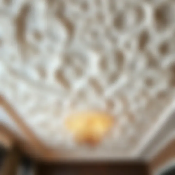 Artistic ceiling featuring unique textures