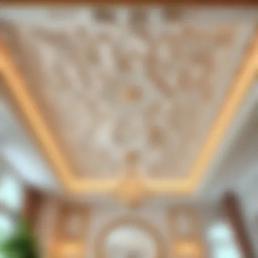 Elegant ceiling design with creative patterns