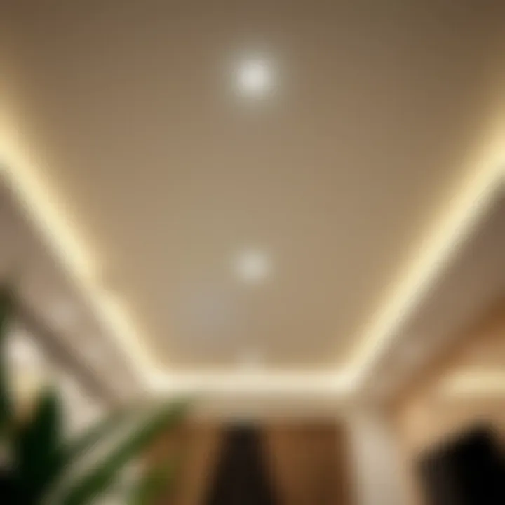 Modern ceiling with innovative lighting solutions