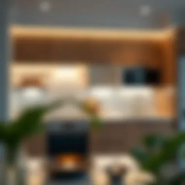 Elegant under-cabinet lighting enhancing kitchen aesthetics