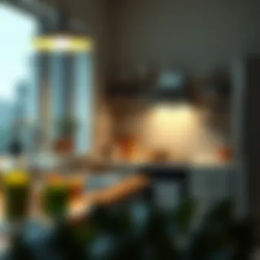 Functional task lighting creating a cozy cooking environment