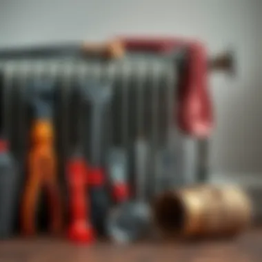 Tools required for radiator maintenance