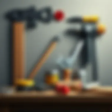 Tools and materials needed for wall anchoring