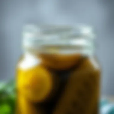 A close-up of a perfectly sealed jar of pickles