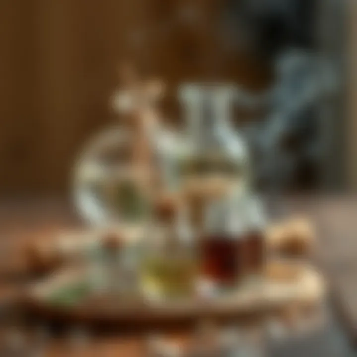 Essential oils and herbs for incense