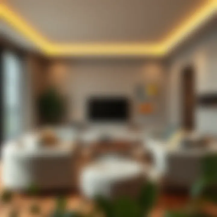 Cozy seating arrangement near the TV