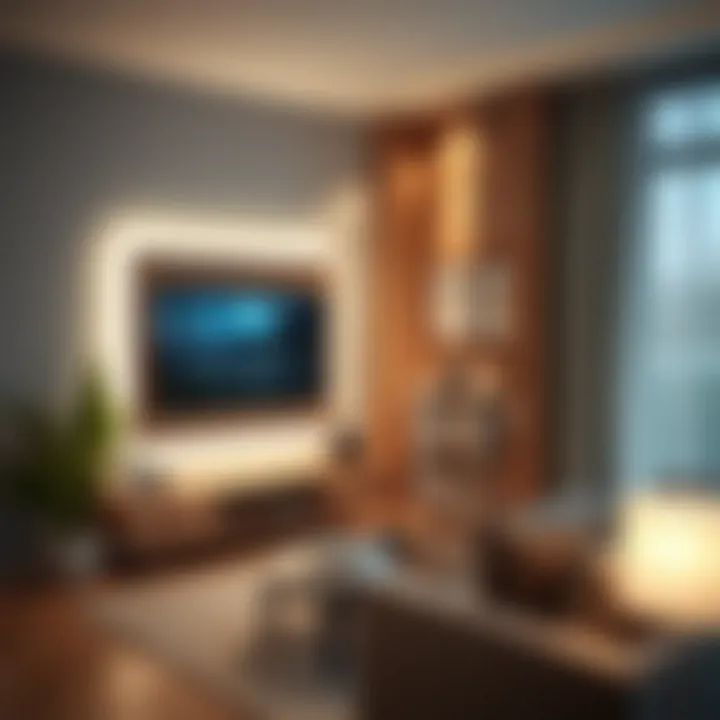 Creative use of lighting in TV corner